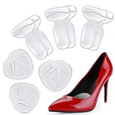 6 Pairs Non Slip Silicone Heel Cushion Inserts Shoe Insoles Pads for High Heels
