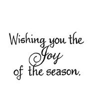 Christmas Wishing You Joy Wood Mounted Rubber Stamp NORTHWOODS CC11212 New