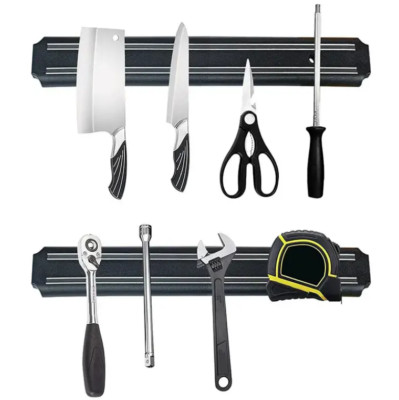 15'' Long Magnetic Knife Holder Rack Block Kitchen Bar Strip Tool Wall Organizer