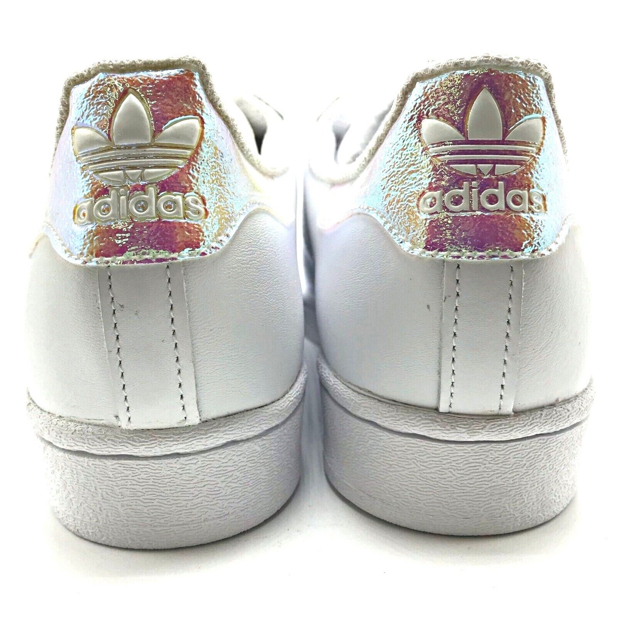 Adidas Originals Superstar J Cloud White Iridescent Youth shoes FV3139 sz  4-7 | eBay