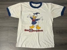 VINTAGE '80s DONALD DUCK, DISNEY, SINGLE STITCH, USA, LARGE, PREOWNED T-SHIRT