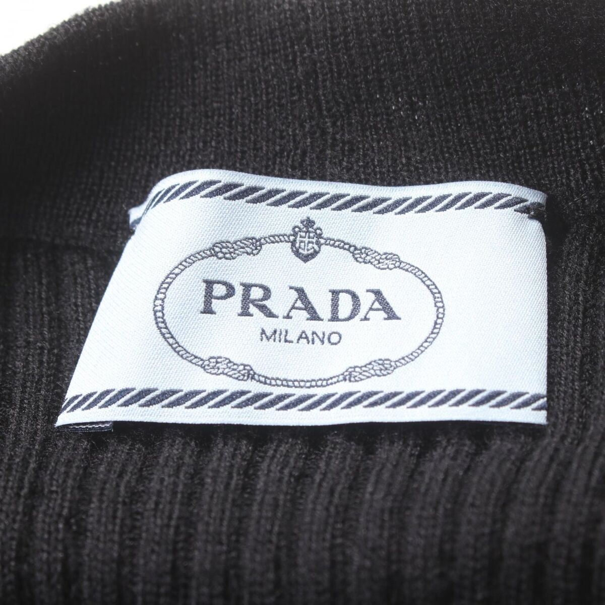 PRADA cardigan knitwear wool silk Black Used Women size 40 PRADA cardigan knitwear wool silk Black Used Women size 40