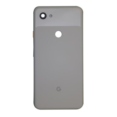 Back Plastic for Google Pixel 3a XL White Orange Button Premium Replacement
