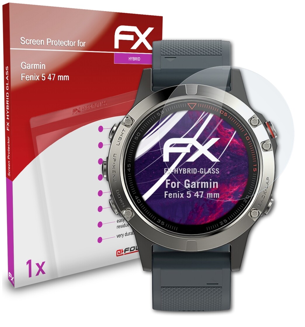brotect Pellicola Protettiva Vetro per Garmin Fenix 5 Plus (47 mm) Protezione Schermo [Durezza Estrema 9H, Chiaro
