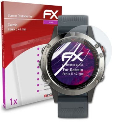 atFoliX Pellicola Vetro per Garmin Fenix 47 mm 9H Armatura di