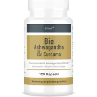 Bio Ashwagandha KSM-66® & Curcuma 120 Kapseln. Premiumrohstoff, Hochdosiert