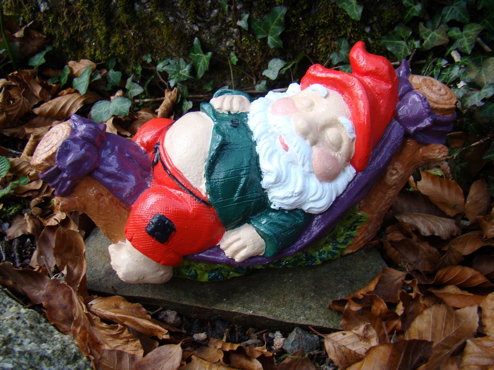 Garden Gnome ~ Brian ~ Sleeping On Hammock