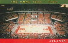 The Omni Atlanta Hawks NBA Basketball NHL Hockey Flames Limited Edition Postcard