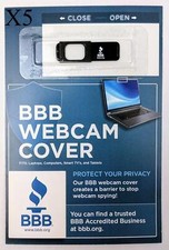 BBB Webcam Cover For Laptop Computer TV And Tablet Black Set of 5