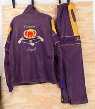 Crown Royal Custom Made Embroidered 2 Pc Tracksuit Convertible Sleeves/Legs Sz M