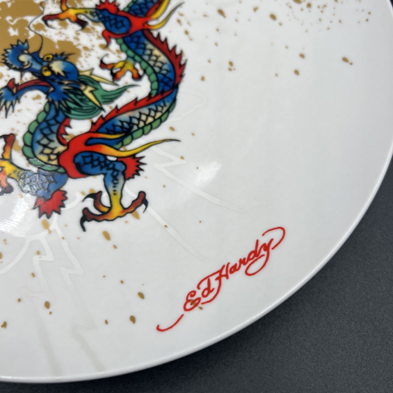 Ed Hardy Life Dragon Dinner Plate
