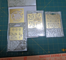 3 NIP Plaid Anna Griffin Brass Embossing Stencils 5800 - 5801 - 5805 1 Bonus