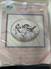 From The Heart "Winter Chickadees" Needlepoint Kit 52006 Vintage 1987 NEW NIP