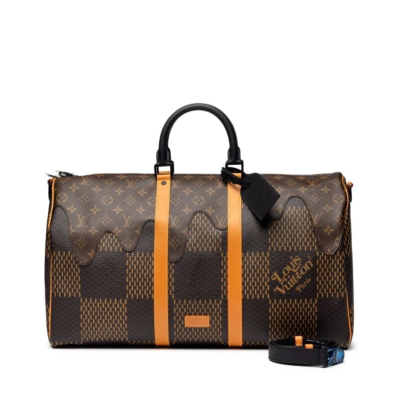 Louis Vuitton x NIGO Keepall bag 50 Brown Black Cloth ref.221276