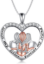 Gift for Sisters Sisters Birthday Gifts from Sister 925 Sterling Silver Necklace