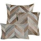 Hand-Tufted Cowhide Leather Cushion Cover Hair-On Pillow for Home & Bedroom Deco