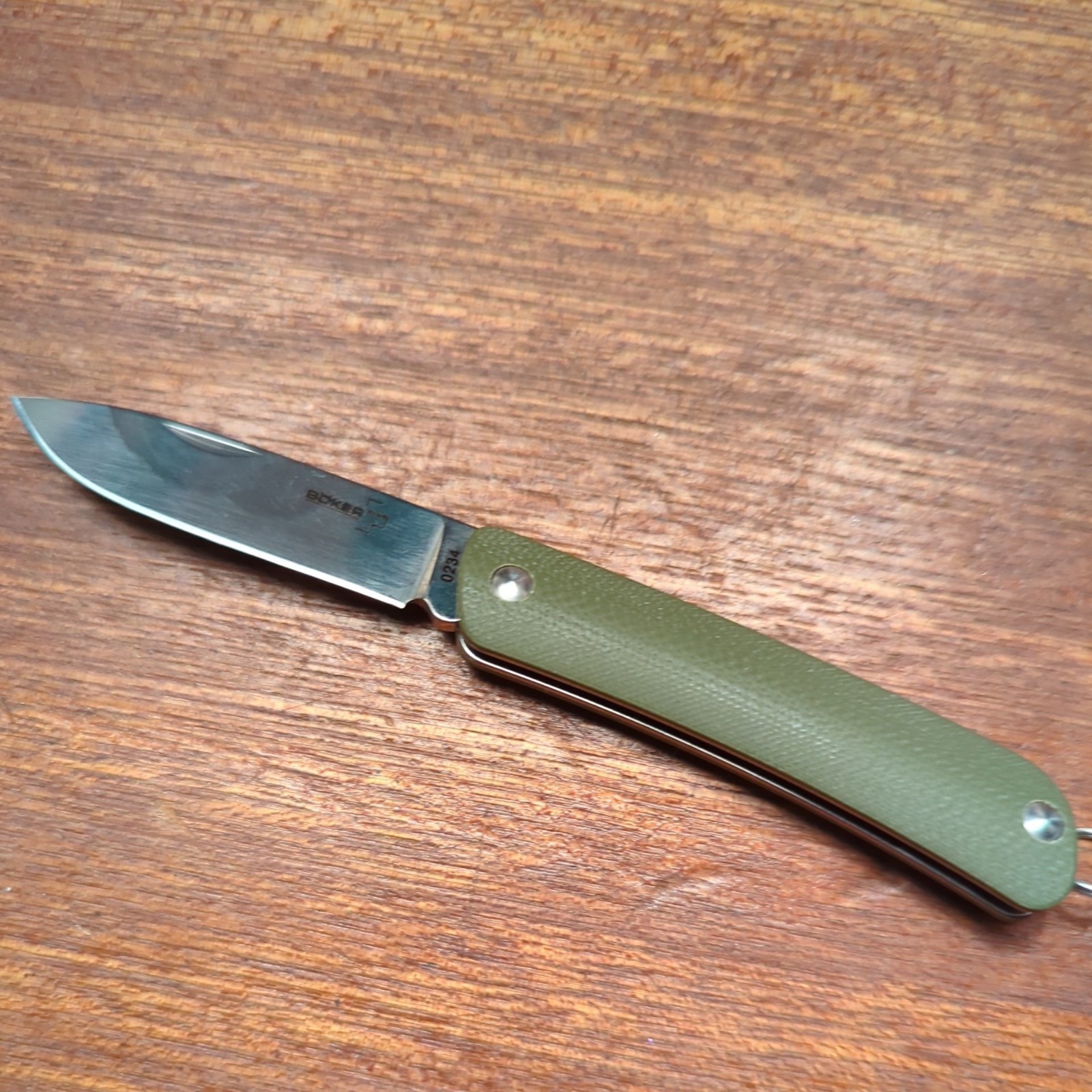 Boker Plus Single Blade Folding Pocket Knife keychain lanyard loop countycomm 