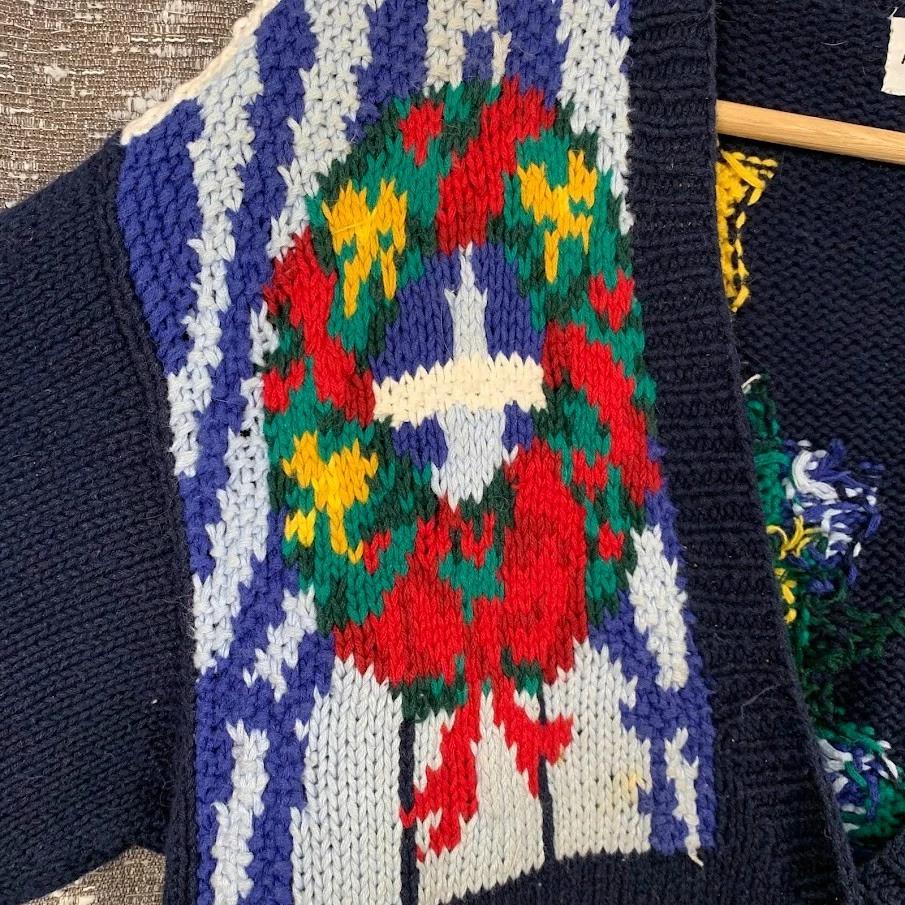 Suéter Cárdigan Vintage Alexandra Bartlett Tejido Navidad Vacaciones Para Mujer S Foto 4 de 4