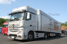 Truck Photo Mercedes-Benz Actros Box Trailer Germany Silver Trilogue S #j1ei