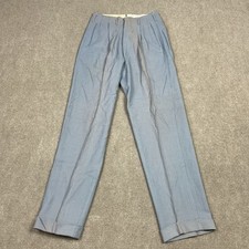 Vintage 50s Checkered Gabardine Rayon Drop Loop Slacks Pants 29x32 Rockabilly