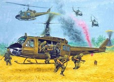 VIETNAM WAR US ARMY Helicopter Landing 11"X14" GLOSSY POSTER PRINT