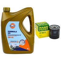 MotoröL Set Gulf Formula GX 5W-40 5 Liter + ÖLfilter FüR Lexus Suzuki Toyota