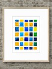 Tile Mosaic Colors Contemporary Expressionist Original Acrylic Painting 9x12  — photo 8