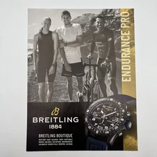 Breitling Endurance Pro Watch 2020 Promo Print Ad 8"x11" AD ONLY mountains bike