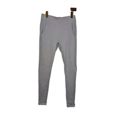 Lunya Pant Woman M Restore Pocket Legging Moonstone Light Gray Lounge USA Made