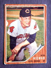 Bob Nieman #182 Topps 1962 Baseball Card (Cleveland Indians)*