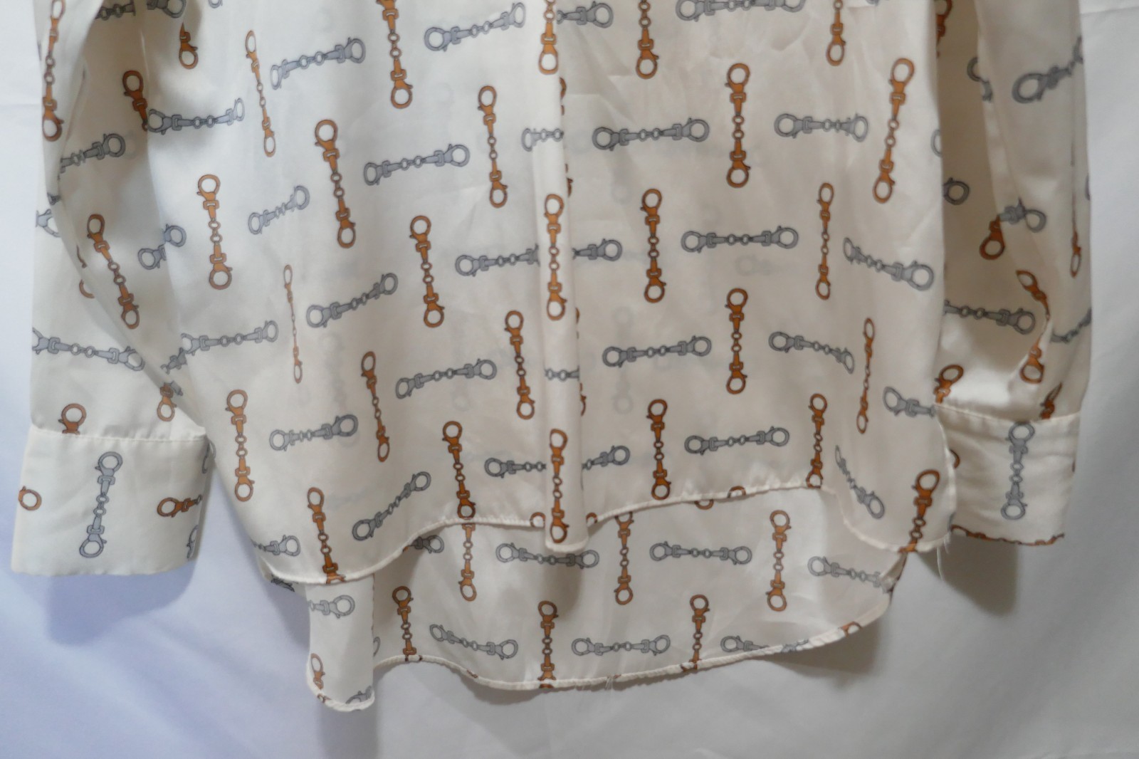 Zara Basic Ivory Tunic Polyester Long Sleeve Chai… - image 6