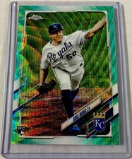 2021 Topps Chrome - Kris Bubic #20 Aqua Wave Refractor /199 (RC)