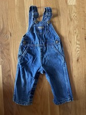 Vintage 80s 90s OshKosh B'gosh Denim Vestbak Overalls Baby Size 18 Months USA