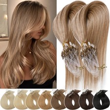 Micro Easy Loop Human Hair Extensions Real Remy Hair Micro Ring Micro Beads Hair