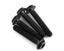 JConcepts 3x16mm "Top Hat" Titanium Screws Black 4 JCO5042-2