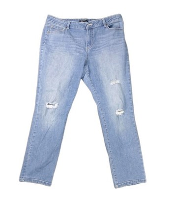 D.Jeans Women s Size 16 Blue Denim Jeans Straight Leg Mid Rise Cotton Blend...