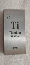 1 (One) Kg Kilogram Pure Titanium Bullion Bar 1000g weight sinker 1kg plummet
