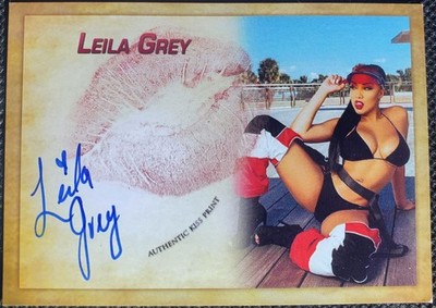 Leila Grey AEW ROH Wrestler 2022 Collectors Expo Autographed Kiss Card