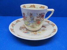 Royal Doulton Bunnykins Golden Jubilee 1984 Cereal Bowl Cup And Saucer Excellent