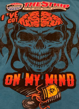 Nhra The Strip Las Vegas Motor Speedway Skull Graphic T-shirt Mens 2xl Blue