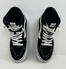VANS Women s Black/White High Top Lace-Up Sne...