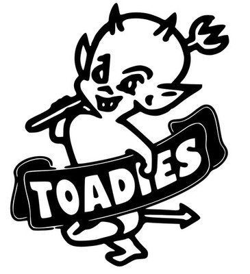 New Toadies Band Decal Sticker Black or White Punk Permanent Vinyl 4  Long