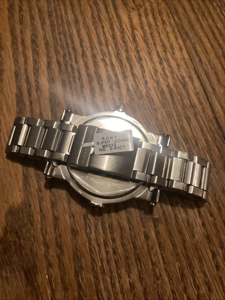 Reloj Super Techno Diamantes .4 Ct Foto 3 de 3