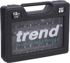 Trend 12 Piece Router Cutter Starter Set, 1/4 Inch Shank, Tungsten Carbide Tipp