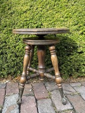 Antico Pianoforte a sfera vittoriano PALLA E PIEDE ARTIGLIO sfera vetro sgabello regolabile Racine Mfg.