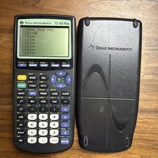 Texas Instruments Ti-83 Plus Graphing Calculator Black With Cover, Tested Works