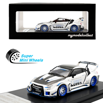 #ad Mymodelcollect 1 64 LB Silhouette Works GT Nissan 35GT RR White Black $29.99