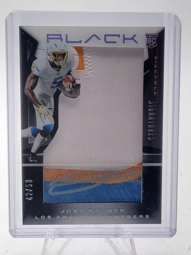 JOSH PALMER 2021 PANINI BLACK SIZEABLE RPA ROOKIE PATCH RC AUTO /50 Q7540