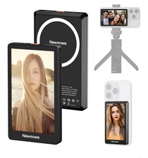 Black Magnetic Phone Vlog Selfie Monitor Screen, 1080P Wireless Recording, Us...