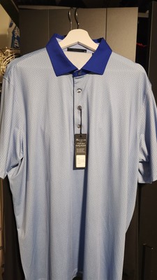 Greyson Golf Koda eolf/concord Blue Short Sleeve Polo Shirt Size XL